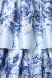 Triple skirt transparent sequin long dress